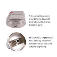 100% Real Metal DG64-00473A Top Burner Control Dial <b>Knob</b> Long Lasting Range <b>Oven</b> Stove <b>Knobs</b> 5 PACK Household <b>Oven</b> Replacement - Product Image 5