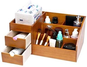 Organizador de Cosméticos de Madera Maciza |   Diseño Personalizable |   Venta al por Mayor de Fábrica - Product Image 1