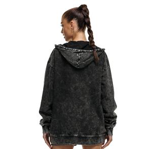 Sweat à capuche surdimensionné en molleton 100 % coton pour homme, modèle 2025, délavé à l'acide, respirant, à manches longues, avec logo frontal, motif uni et broderie 3D - Product Image 1