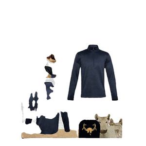 Women's Casual <b>Long</b> <b>Sleeve</b> Breathable Woven Eco-Friendly 1/4 Zipper <b>Tunic</b> <b>Tops</b> Autumn Solid Sweatshirts Stand Collar Pockets OEM - Product Image 4