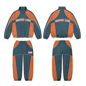 ชุดวอร์มผ้าไนลอนสองชิ้นสำหรับผู้ชายชุดเสื้อกันลมโลโก้ออกแบบได้ตามต้องการมีสไตล์สำหรับฝึกซ้อม - Product Image 2