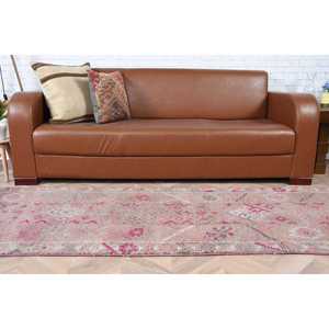 Tapis turc vintage 2,7x11,7 pi (83x357 cm), tapis oriental rose - Product Image 5