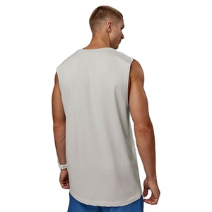 Camiseta sin mangas de verano para hombre, estilo vintage, corte regular, con aberturas laterales, para yoga, venta al por mayor, precio bajo - Product Image 3