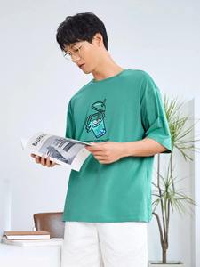 T-shirts manches courtes en jersey 100% coton léger pour hommes T-shirts décontractés de haute qualité pour hommes - Product Image 5