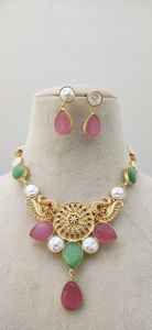 ชุดสร้อยคอเปลือกหอยมุกโบราณสำหรับงานแฮนด์เมดสีทองมีสไตล์ออกแบบโดยทำจากทองเหลืองหนักออกแบบตามต้องการ - Product Image 5