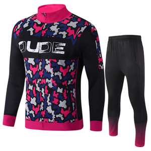 Custom 100% Polyester Sublimation Four-Way Stretch Quick Dry Fleece Streetwear <b>Tracksuit</b> Men Drawstring Hoodie Trouser Gym - Product Image 1