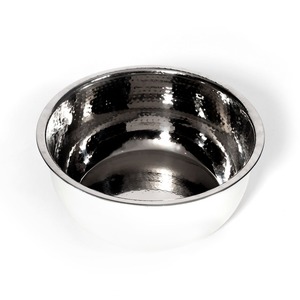 Bassin rond en métal martelé pour bol de pédicure et de manucure en acier inoxydable fini poli pour le service de nettoyage des pieds de la berline - Product Image 5