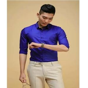 Camisas de hombre de Vietnam de secado rápido informales de oficina clásicas transpirables de un solo botón teñidas de alta calidad artículos en stock - Product Image 4