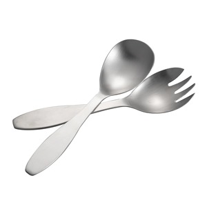 Servidor de ensalada de plata de acero inoxidable decorativo Estilo de paja larga Vajilla hecha a mano de latón Servidores de ensalada ecológicos - Product Image 3