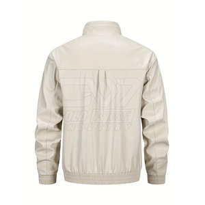 Chaqueta de cuero de alta calidad Chaqueta de cuero con logotipo personalizado Ropa de moda Chaqueta de invierno para hombres - Product Image 2