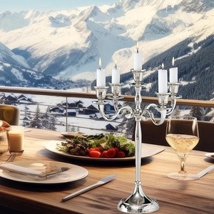 Best Wholesale Price Luxurious 5 Arms <b>Candelabra</b> Creative Metal Aluminum Tall Candle Holder Gold Finish Handicraft Creative - Product Image 6