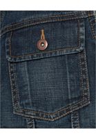 Gilet en denim rétro urbain d'été personnalisé 100% coton coupe-vent imperméable respirant écologique pour hommes sans manches à boutons