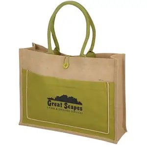 Sacchetti di iuta naturale personalizzati eco-friendly personalizzati riutilizzabili alla moda e sostenibili Tote bag in iuta naturale in vendita