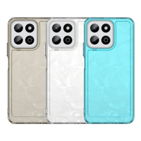 Coque de téléphone portable souple antichoc en TPU couleur unie avec boutons électroplaqués et protection intégrale Candy Back pour Honor Magic 6