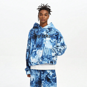 Custom Fashion Sublimation Hooded Casual <b>Polyester</b> Fleece Sweatsuit OEM Factory Private Label Trendy Streetwear Quick Dry Soft - Product Image 3