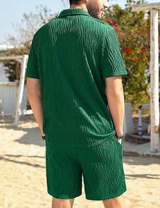 ชุดเซ็ตสองชิ้น เสื้อแขนสั้น กางเกงขาสั้น ผู้ชาย สไตล์ลำลอง ใส่สบาย ดูดี หรูหรา สำหรับฤดูร้อน - Product Image 5