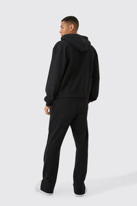 Venta al por mayor elegante de los hombres 100% de algodón francés Terry sudaderas con capucha logotipo personalizado pesado de gran tamaño pulóver bordado cremallera deportes de invierno - Product Image 2