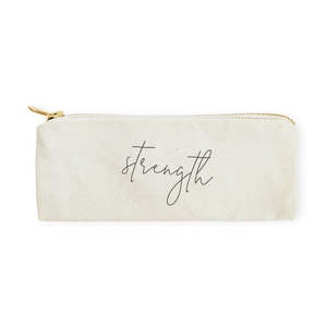 Portable Strength Cotton Canvas <b>Makeup</b> <b>Case</b> Zipper Closure Fashionable Travel Pouch Printed Letters Cartoons National Silk - Product Image 1