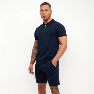 Best <b>Twinset</b> 100% Cotton Matching Short Sets Casual Clothes Summer Man 2 Piece Set Sports for Men Shirts and Shorts Male Sets - Product Image 2