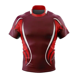 Maillot de rugby personnalisé pour hommes et femmes, uniforme rayé respirant avec impression par sublimation, vente en gros - Product Image 5
