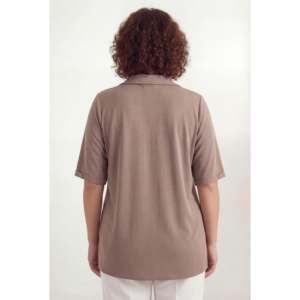 เสื้อเบลาส์โมดอลไซส์ใหญ่พร้อมเนคไทมิงค์ - Product Image 4