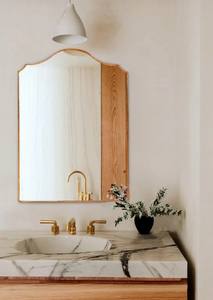 Miroir en laiton : Miroir festonné, Miroirs de salle de bain asymétriques - Product Image 4