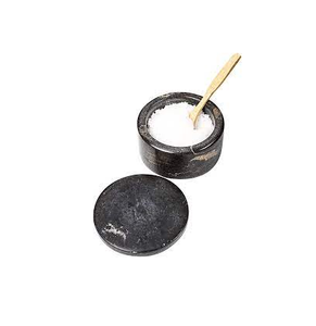 Fabrication en gros bol de sel et de poivre en marbre artisanat dernière pièce cuillère ronde bol de sel et de sucre en marbre - Product Image 2