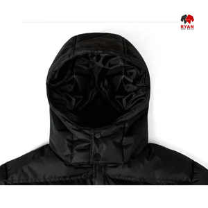 Chaqueta Acolchada Informal para Hombre con Capucha y Cierre de Cremallera Ryan Pro Gear, Impermeable, con Logotipo Personalizado OEM - Product Image 3