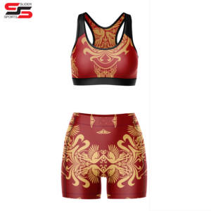 Ensemble soutien-gorge et short de sport à motif de sublimation pour femmes Ensemble de deux pièces Soutien-gorge de sport léopard sexy Entraînement Yoga Sport Fitness Gym - Product Image 5