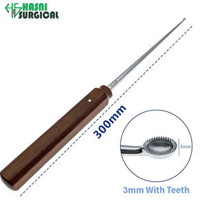 Cureta Ósea con Cuchara para Dientes Óseos, Manual, 6 mm, Acero Inoxidable, Mango de Madera, Instrumentos Quirúrgicos Ortopédicos, Aprobado por CE e ISO - Product Image 4