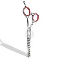 Ciseaux amincissants de cheveux de 6 pouces poignée décalée douce et confortable anneau de doigt poignée coiffure ciseaux en acier inoxydable barbier