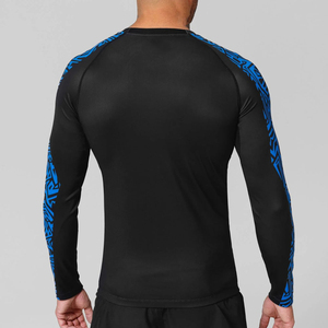 Chemise de compression à manches longues unisexe, imprimée numériquement, multicolores, en spandex/nylon, séchage rapide - Product Image 4