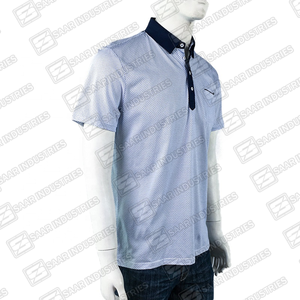 T-shirt en tissu éponge uni de qualité supérieure pour hommes, série Elite, protection UV, évacuation de l'humidité, pour le golf, le tennis, logo personnalisé - Product Image 2