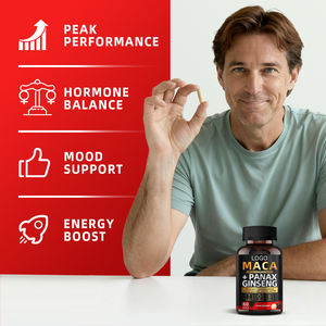 Extracto de Maca <span class=keywords><strong>para</strong></span> adultos de glúteos grandes de alta calidad Panax Ginseng Ashwagandha Saw Palmetto suplemento cápsulas de Maca negra <span class=keywords><strong>para</strong></span> hombre - Product Image 2