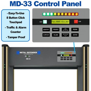 Detector de Metales con 33 Zonas de Detección, Garantía Completa, Apto para Escuelas y Oficinas - Product Image 6