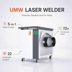 Machine de soudage laser 5-en-1 haute puissance 1500W, système de soudage laser portable avec fonction de nettoyage des soudures pour l'acier inoxydable - Product Image 2