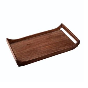 Plateau en bois brun de restaurants d'approvisionnement indiens de conception moderne pour le service de nourriture de fruit de café avec la meilleure qualité au prix en vrac - Product Image 1
