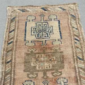 1.8x3.1 ft Vintage Rug, <b>Brown</b> Polka dot Turkish Rug <b>Wool</b> - Product Image 5