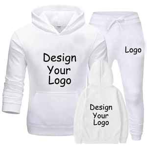 Ensembles de joggings pour hommes avec logo personnalisé Survêtement à capuche respirant à séchage rapide 100% coton Vêtements de sport coupe-vent pour l'hiver - Product Image 2