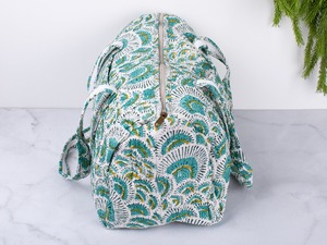 Bolsa de Viaje Deportiva Acolchada de Algodón Ecológico Hecha a Mano, Diseño Floral, Gran Capacidad, Duradera, de Lujo, para Fin de Semana - Product Image 5