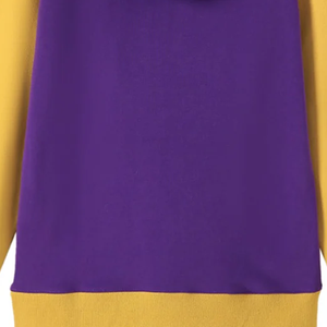 Sweat à capuche en chenille Omega unisexe, premium, 100% coton biologique, pull d'hiver, poche kangourou |   Manches raglan de couleur jaune vif - Product Image 4