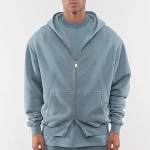 Wholesale Men's Plus Size Sweatshirt Hoodies 360gsm Heavy Weight Acid Wash Fleece Digital Print Logo Regular Fit <b>Zip</b> <b>Hooded</b> - Product Image 4