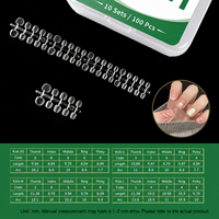 Faux ongles courts carrés en plastique ABS écologique pour enfants, style INS, 300 pièces en gros