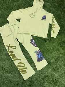 Chándal de hombre Sunfaded lavado Vintage personalizado de fábrica, chándal Oem con diamantes de imitación, pantalones de chándal de dos piezas, conjuntos con capucha - Product Image 4