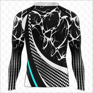 Long Sleeve <b>MMA</b> <b>Rash</b> <b>Guard</b> For Men's quick dry Custom color and size men's breathable <b>rash</b> <b>guards</b> sublimation printing OEM - Product Image 6