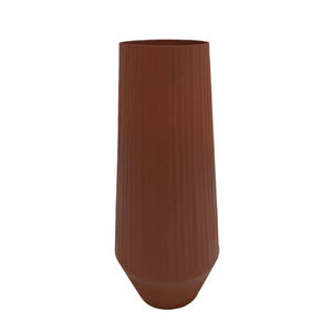 Florero de aluminio moderno para decoración de mesa, jarrón de Metal de estilo americano, chapado en níquel opaco, color plateado - Product Image 3