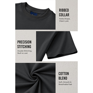 T-shirts amples et courts personnalisés effet vieilli, T-shirts vierges 100 % coton coupe oversize, T-shirts vintage pour hommes coupe carrée – Vente en gros - Product Image 5