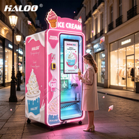 Máquina Expendedora de Yogurt y Helado Suave con Pago por Monedas, Código QR y Token