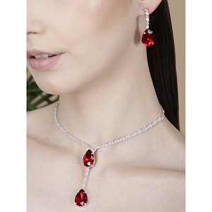 Radiant Allure Luxury Copper <b>Statement</b> <b>Necklace</b> Set Fine Pearl Bridal and Party Jewelry for Bold Looks and Gifts - Product Image 2