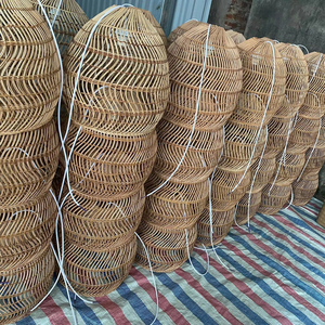 High Quality Modern Seagrass Rattan <b>Bamboo</b> Handwoven Customizable Chandelier Lampshade for Home Cafe Decor - Product Image 1